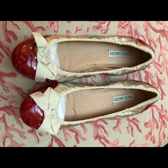 Kelsi Dagger Shoes - Kelsi Dagger red/almond Ashley spectator flat